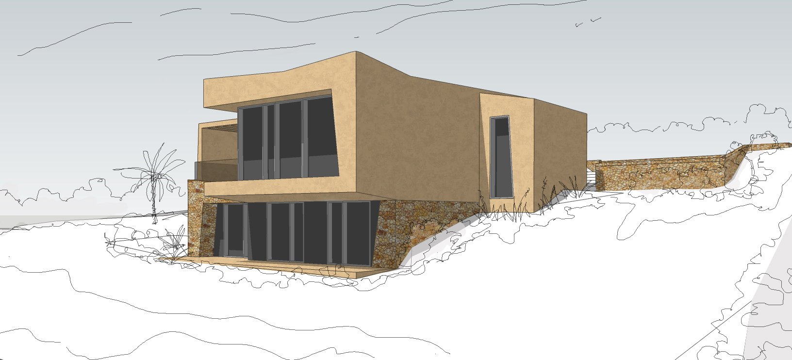 Villas Gina  Hyeres lotissement villa 2 dessin 3d 1