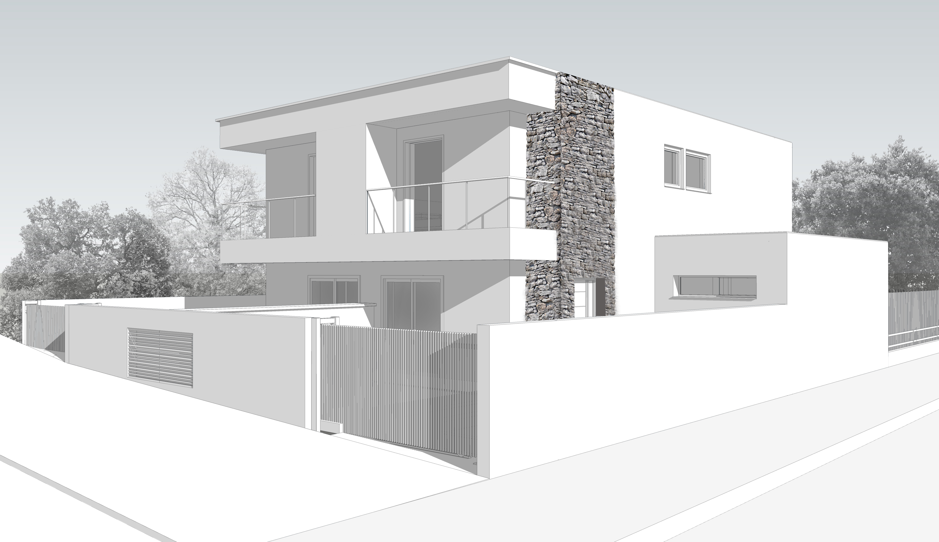 maquette villas mitoyennes var architecte camille thomas marseille