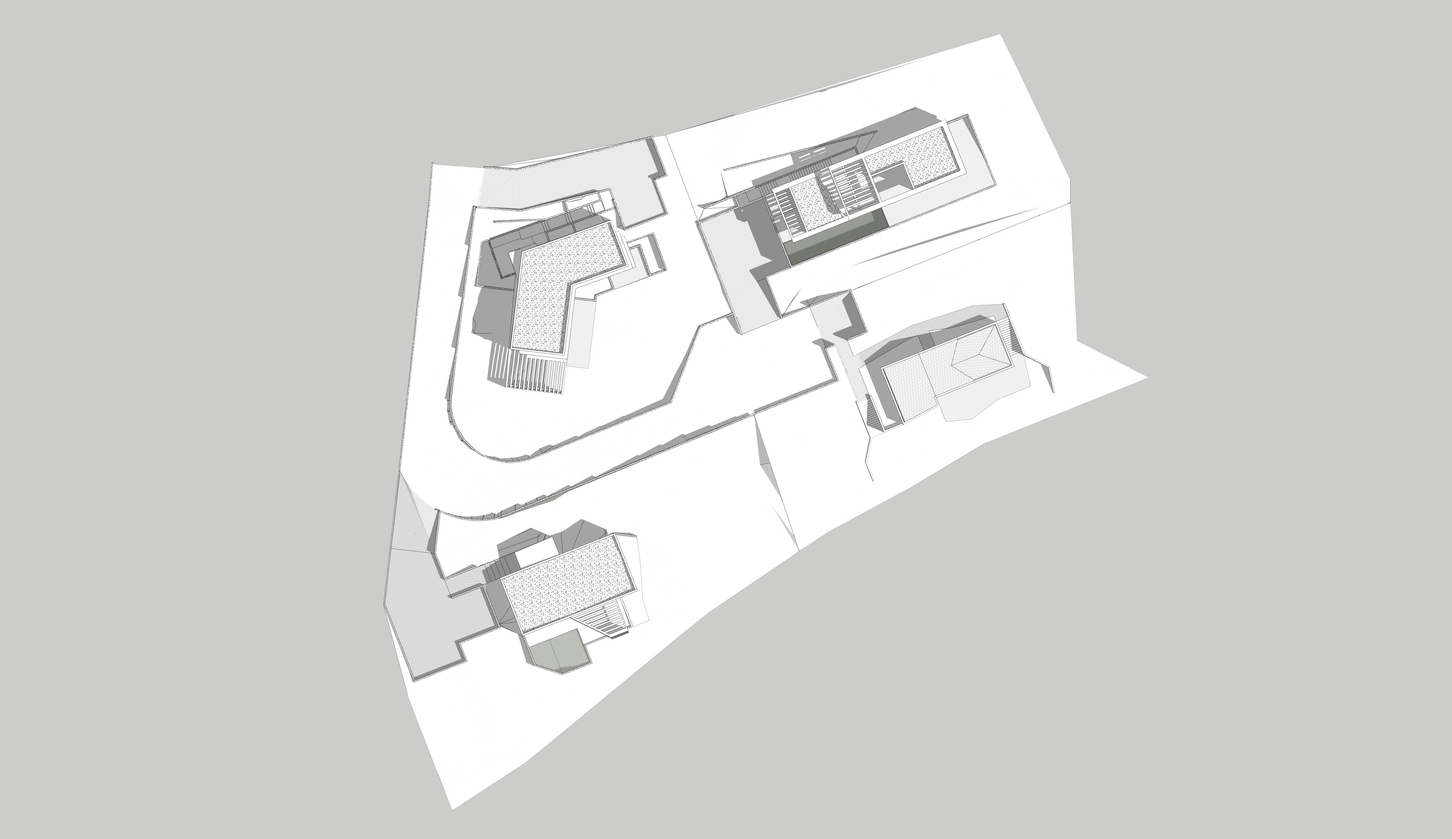 Villas Gina  Hyeres lotissement maquette blanche plan