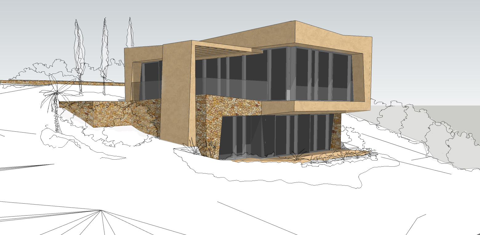 Villas Gina Hyeres lotissement villa 2 dessin 3d 4