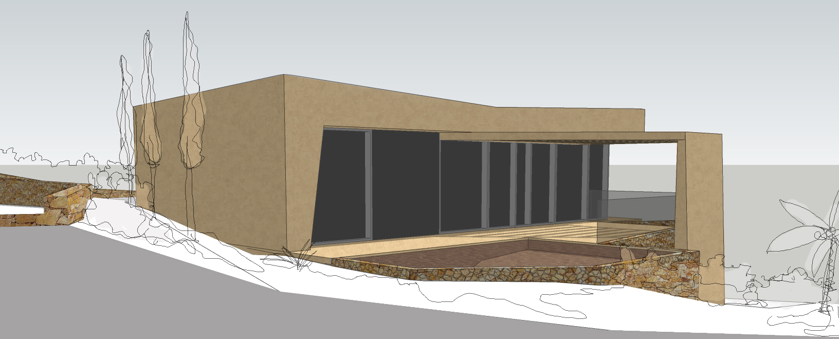 Villas Gina Hyeres lotissement villa 2 dessin 3d 2