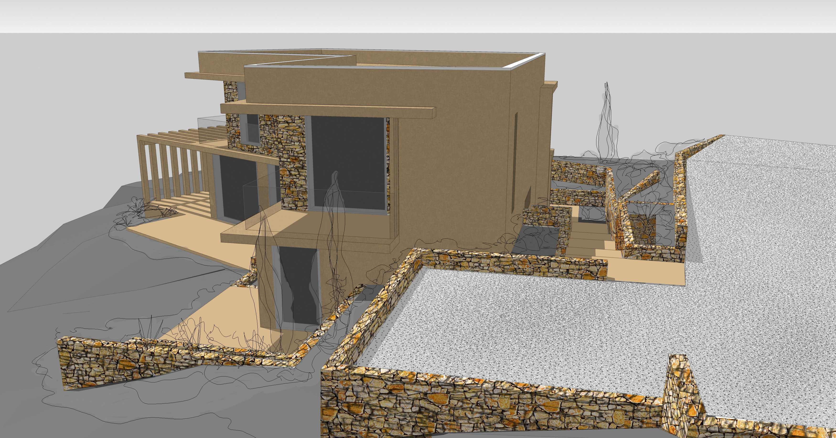 Villas Gina  Hyeres lotissement villa 1 dessin 3d 2
