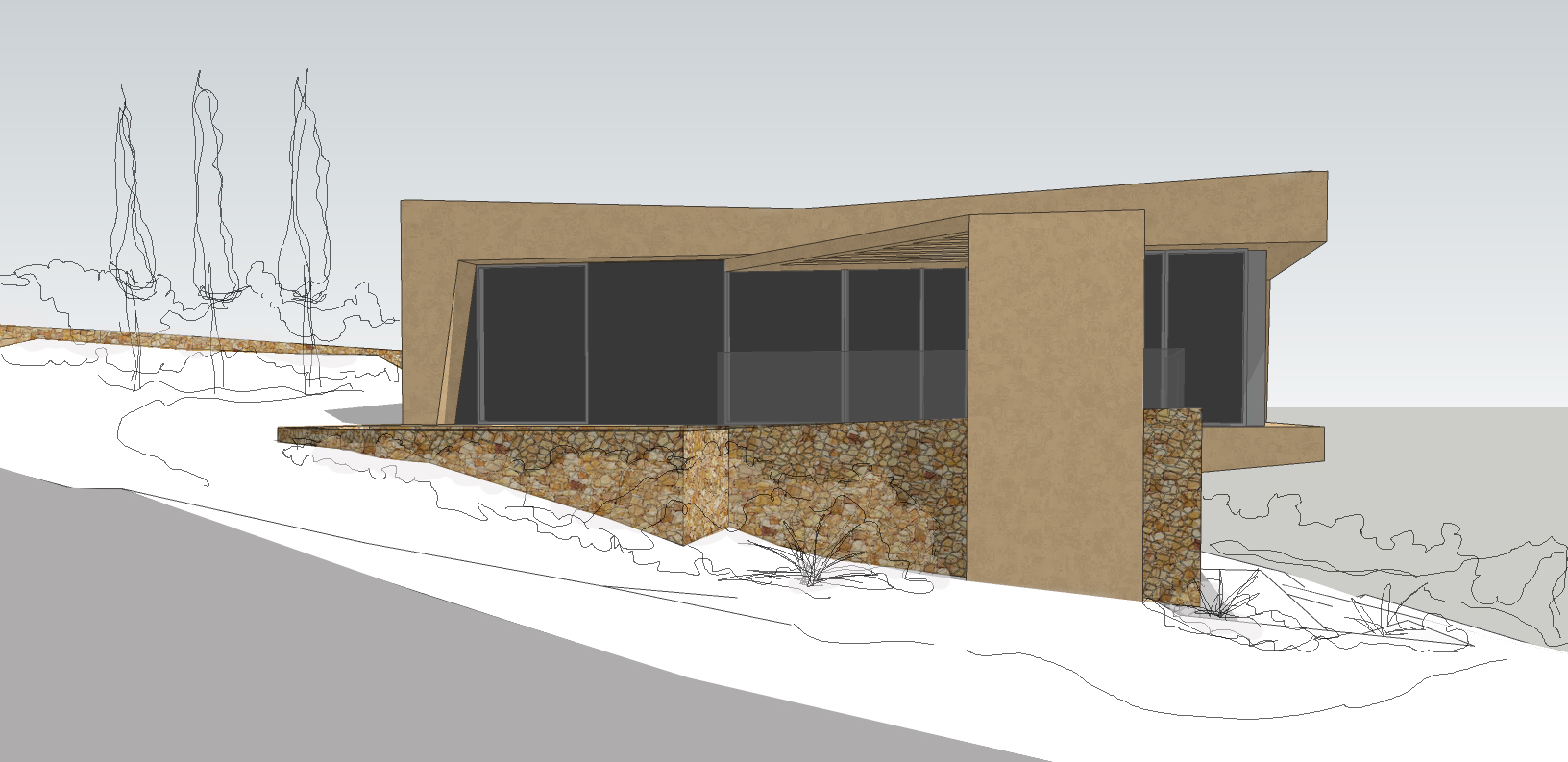 Villas Gina Hyeres lotissement villa 2 dessin 3d 3